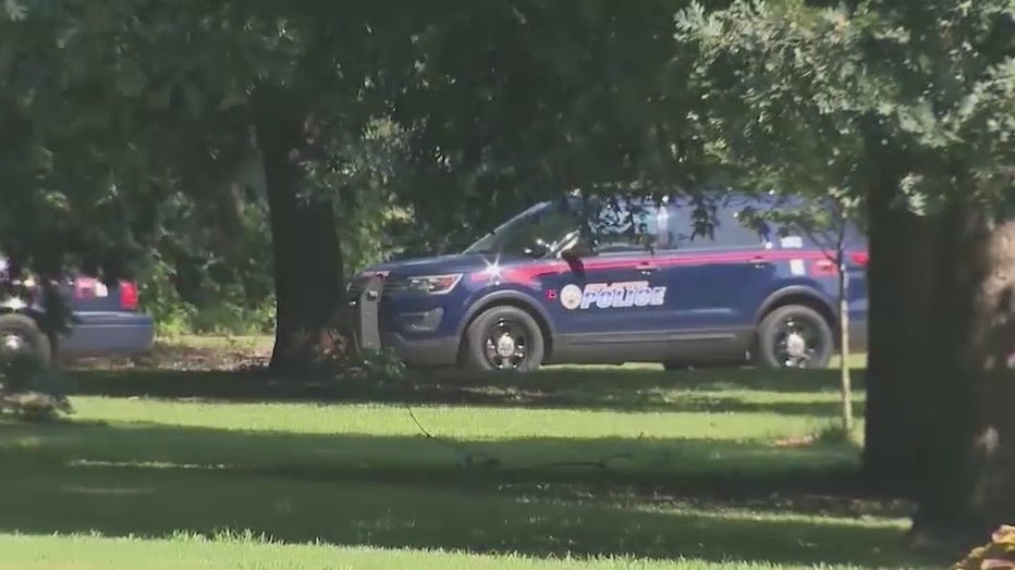 Atlanta police units on patrol near Piedmont Park.