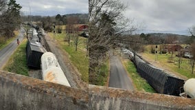 Train derails at Bartow County railroad crossing