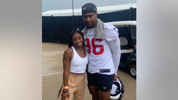 'A different level of happiness,' Simone Biles, Jonathan Owens talk engagement with FOX 26 Sports