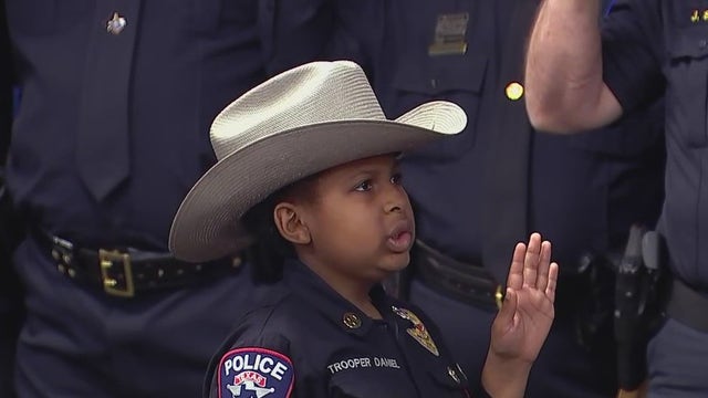 Devarjaye Daniel, 10, battling terminal cancer sworn in as Aldine ISD's honorary police officer
