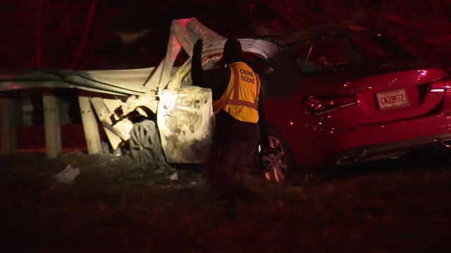 Man dies inside burning car after wreck near Downtown Connector, officials say