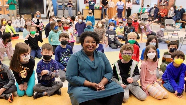 Stacey Abrams receives backlash for maskless photo in Georgia classroom