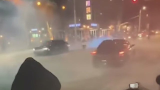 Well-known Atlanta crosswalk defaced by street racers for a second time
