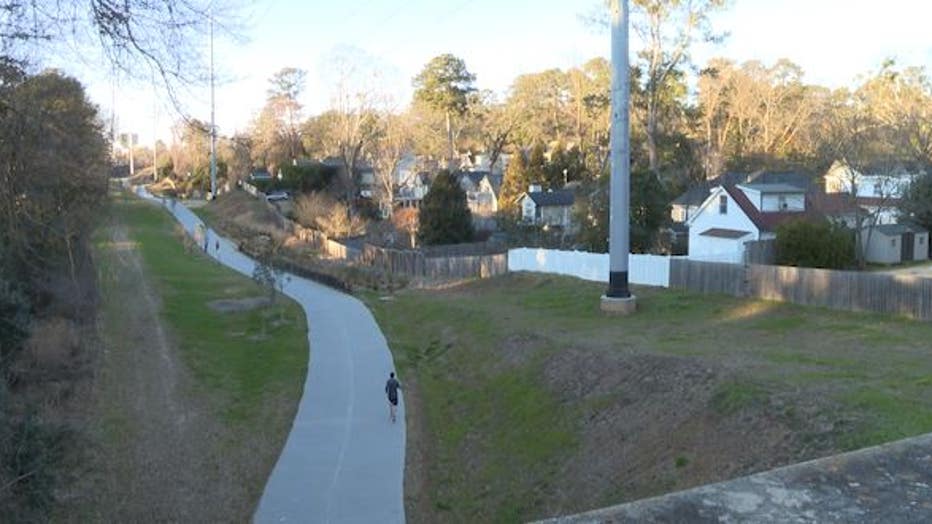 A look at part of the Atlanta BeltLine off of Flagler Avenue on Feb. 8, 2022.