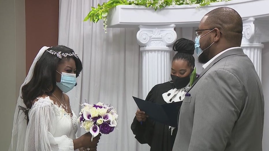 I do!': Love was in the air at the Fulton County courthouse on Valentine's Day