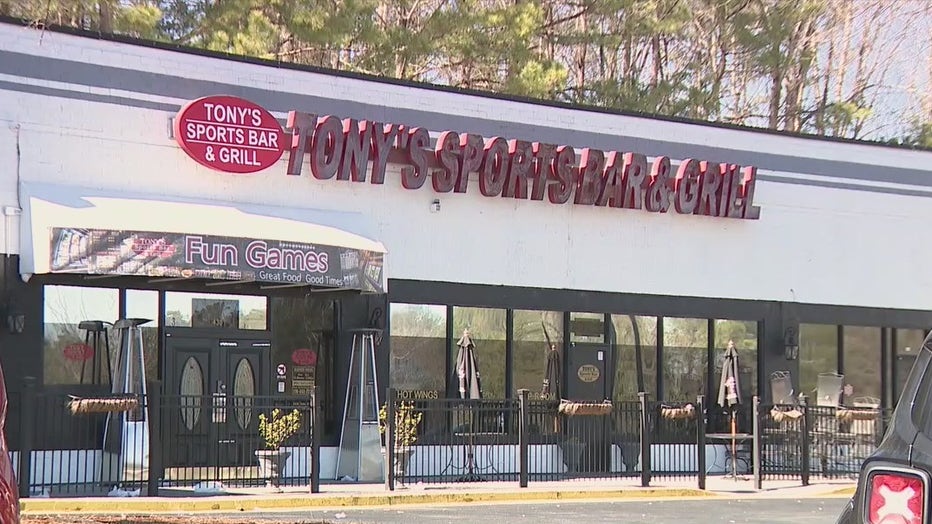 Police are investigate a shooting at a Sandy Springs bar on Feb. 9, 2022.
