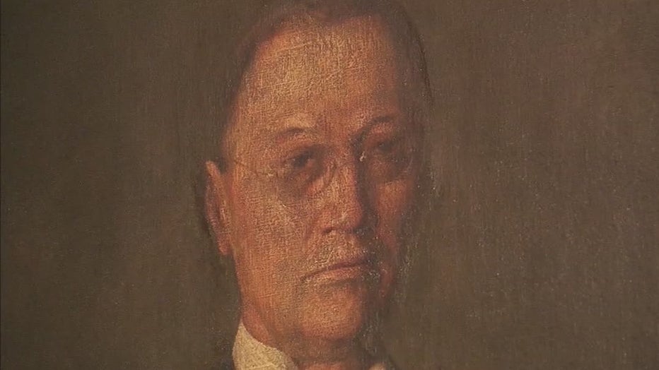 A portrait of Alonzo Herndon, an African-American Entrepreneur and businessman in Georgia who became of the first Black millionaires in the US and founded the Atlanta Life Insurance Company.