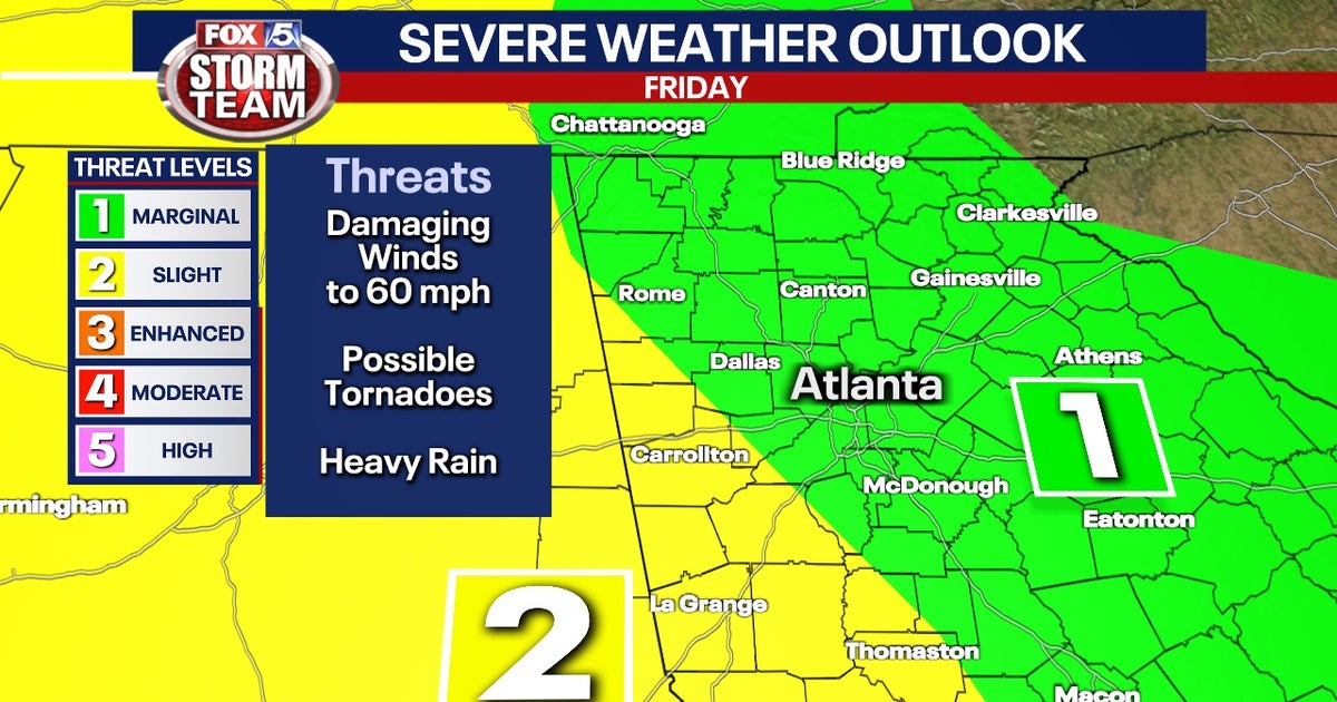 Be weather aware Friday: Fronts brings severe weather threat to Georgia ...