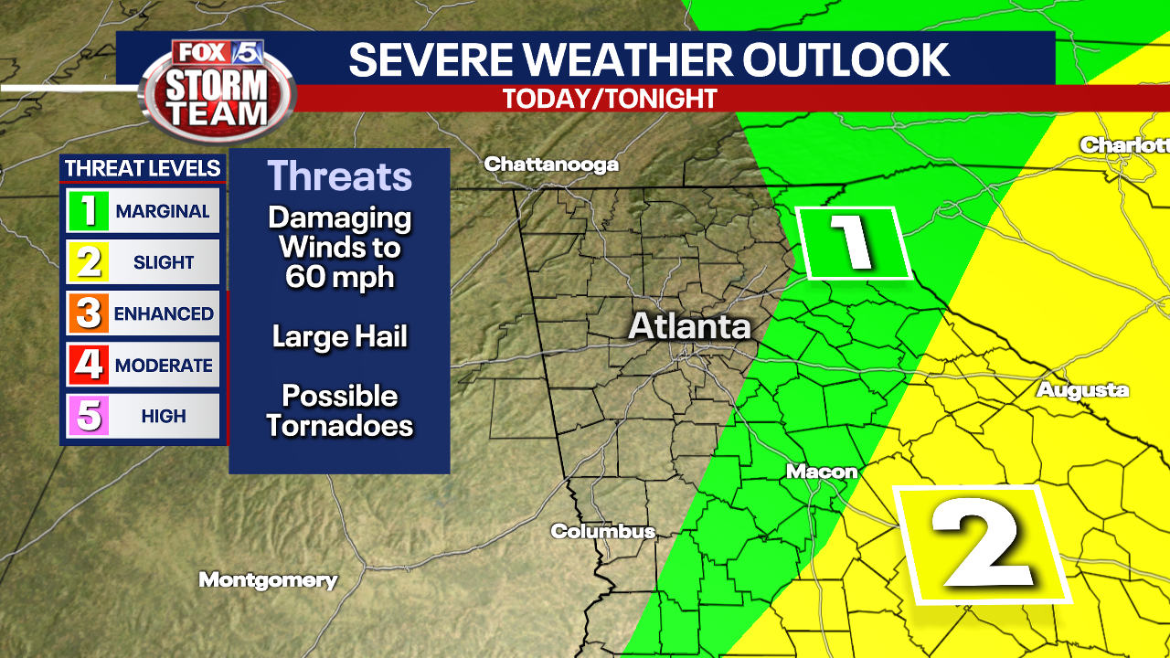 storms Severe weather could bring strong winds, tornado risks to FOX 5 Atlanta storms Severe weather could bring strong winds, tornado risks to FOX 5 Atlanta