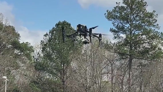 Possible contraband drop drone found following police chase