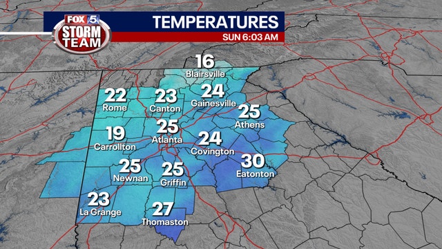 Winter blast moves into Georgia, warmer temperatures on the way