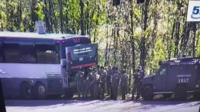 SWAT standoff with armed man on Greyhound bus that caused I-85 shut down in Gwinnett ends peacefully