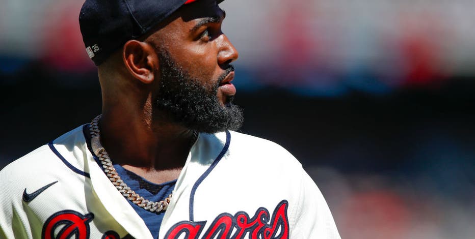 Braves' Marcell Ozuna has bruise, no serious injury after HBP on