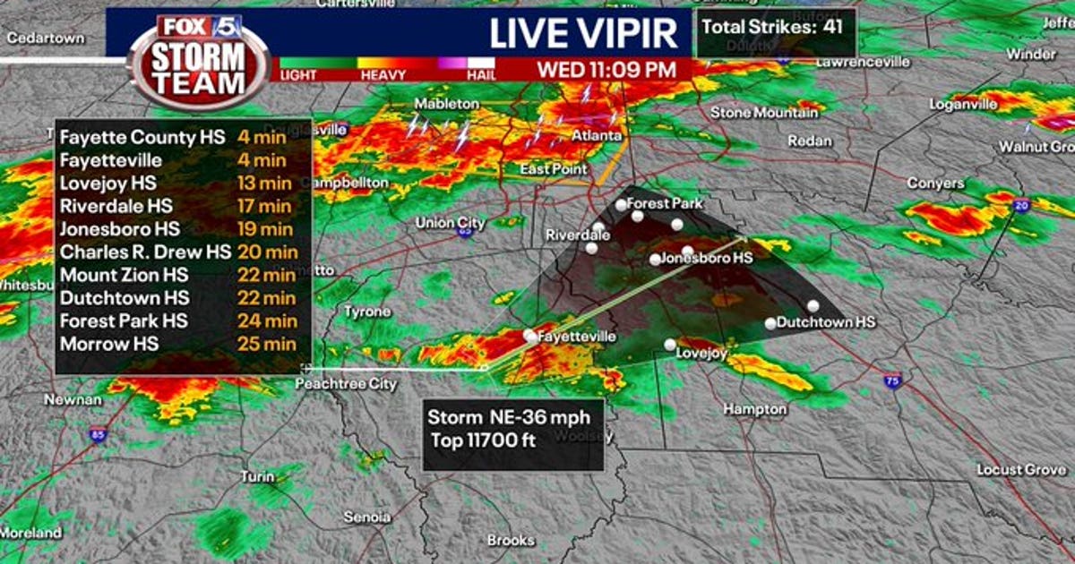 Georgia severe weather: Strong storms continue to move through | FOX 5 ...