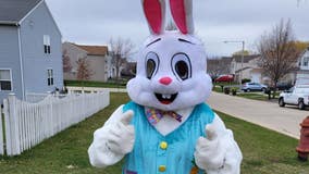 Suburban Chicago boy saving money for college by working as Easter Bunny
