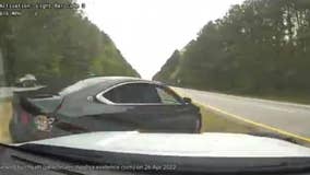 Video shows Peachtree City police crash into car to stop wrong-way driver during chase