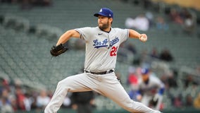 Dodgers pull pitcher Clayton Kershaw after 7 perfect innings against Twins