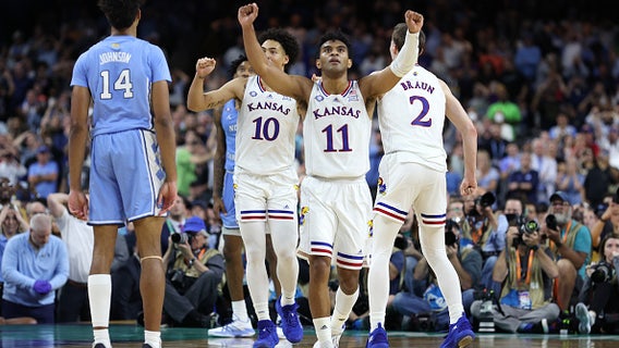 Kansas tops North Carolina 72-69 to win first NCAA title since 2008