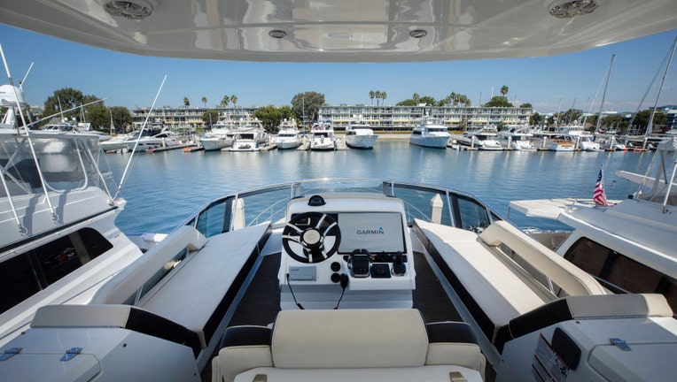 A group of yachts on the marina