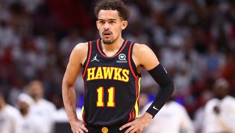 Trae Young throws jersey to dad on Father's Day after Game 7 win