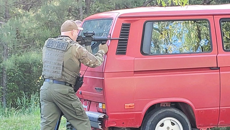 The Haralson County Sheriff's Office said a fugitive is in custody after a standoff.