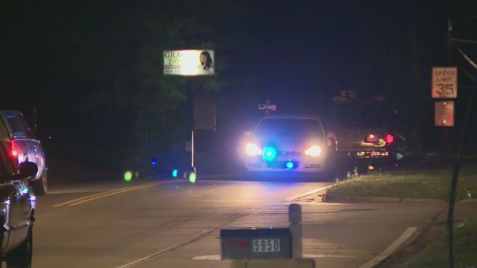 Forest Park police investigate a double shooting on April 14, 2022.