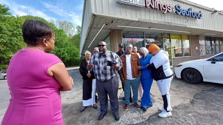 The family of Anthony Frazier speak to FOX 5's Deidra Dukes four days after and just feet away from where he was killed on April 18, 2022.