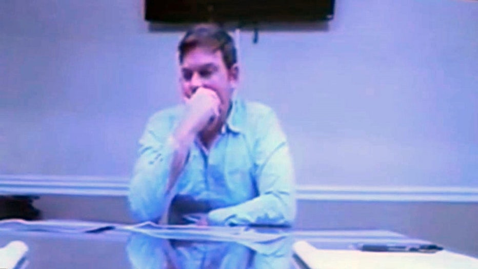 An image from the confession of Bo Dukes in his role in concealing the death of Tara Grinstead played to jurors during his trial in 2019. (Court record)