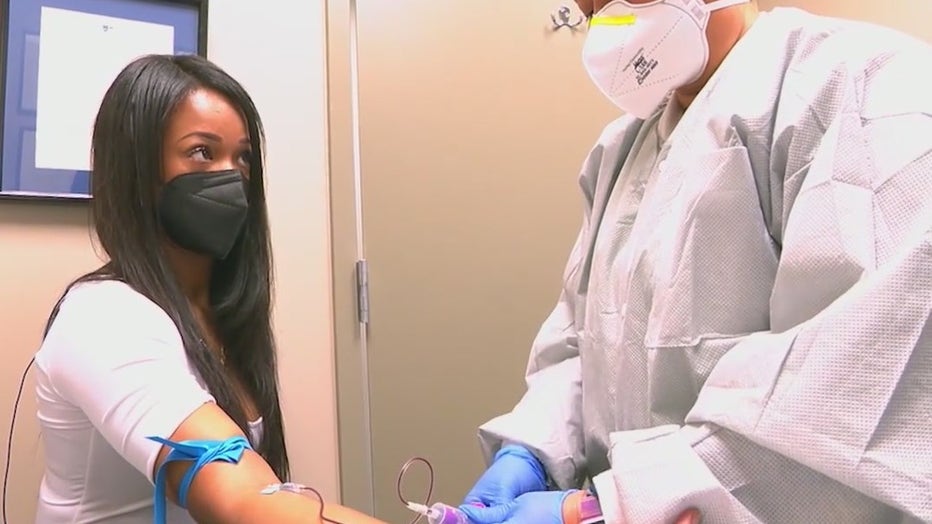 Elana Cooper gets her blood drawn at AbsoluteCare in Buckhead, one of five long COVID clinics in Georgia.