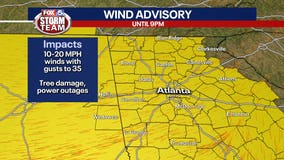 Wind advisory continues through late Friday evening