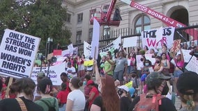 Abortion rights advocates protest at Georgia Capitol after leak of Roe opinion draft