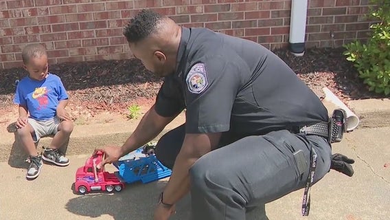 Woodstock woman calls officer her toddler's guardian angel after coming to his rescue
