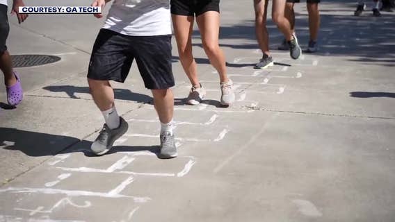 Georgia Tech students attempt to break record for longest hopscotch course