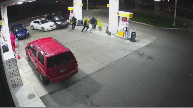 Baby in car as woman slams into vehicle at Van Buren Township gas station as clothing exchange turns violent