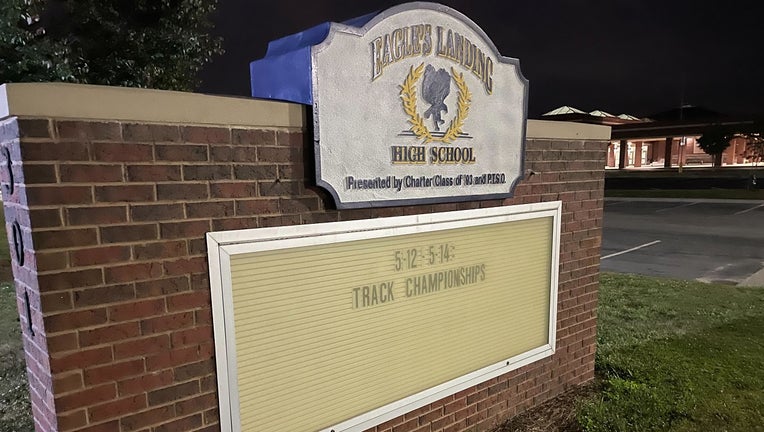 Eagles Landing High School located at 301 Tunis Road in McDonough