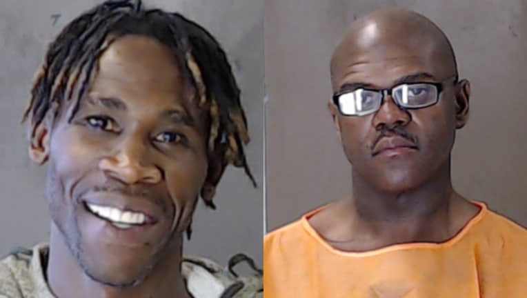 The DeKalb County District Attorney's Office said 43-year-old Kelvin Jermain Armstrong, left, is one of two men charged in the assault, along with 51-year-old co-defendant Kevin Walker, right.