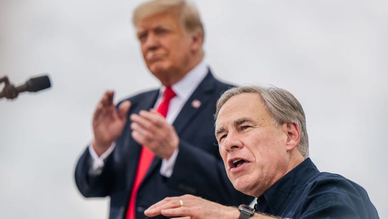 Former President Trump Joins TX Gov. Abbott At Unfinished Border Wall