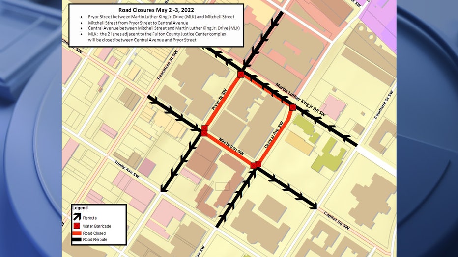 The Fulton County Sheriff’s Office is implementing special security measures for the Fulton County Courthouse, beginning Monday. The sheriff’s office said several streets could be closed throughout the week