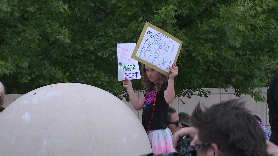 Pro-choice advocated held a 'Bans off our Bodies' rally at Liberty Plaza in front of the Georgia Capitol in Atlanta on May 14, 2022.