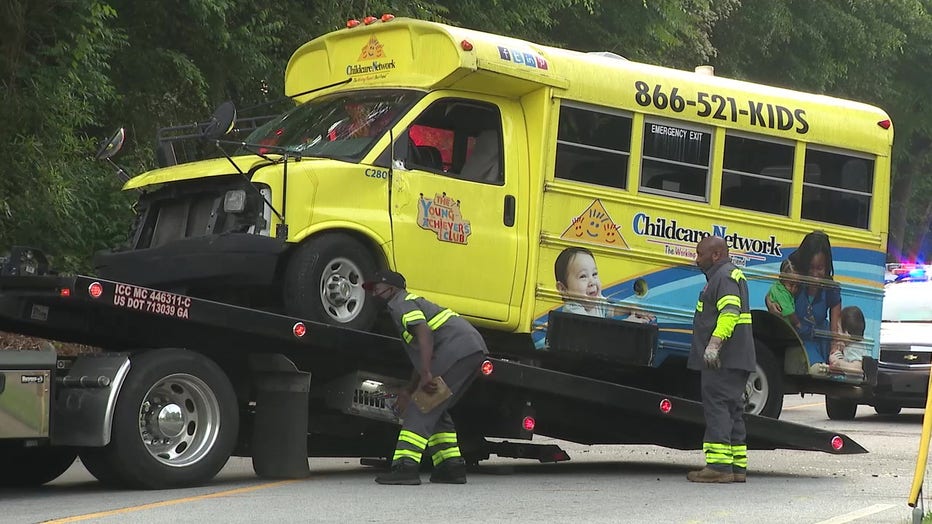 Police said 5 children were injured in a daycare bus crash in DeKalb County on May 5, 2022.