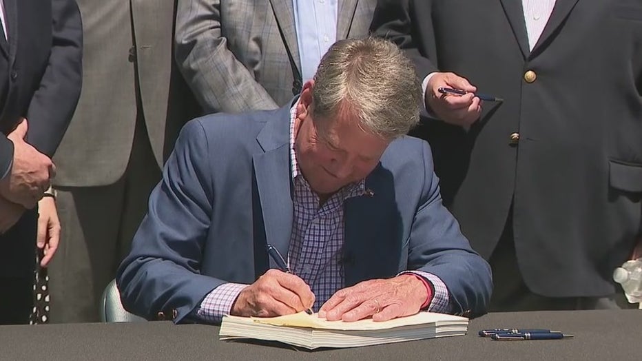 Gov. Brian Kemp signed his name to the state's FY 2023 budget Thursday May 12, 2022.