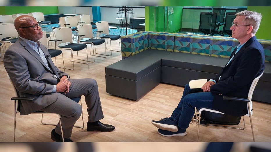 Planning and Sustainability Director Andrew Baker sits in DeKalb's new one-stop permitting office. It's scheduled to open to the p public July 1, hopefully helping streamline the permitting process.