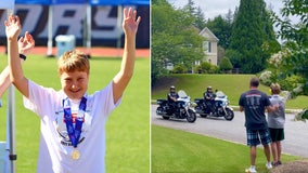 Police hold parade for Roswell boy who won gold medals at Georgia Special Olympic Games