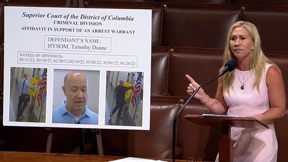 Marjorie Taylor Greene accuses Democrat's chief of staff of vandalizing her sign, says DOJ won't prosecute