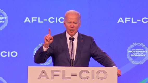 Biden puts focus on workers during Philadelphia visit to AFL-CIO convention