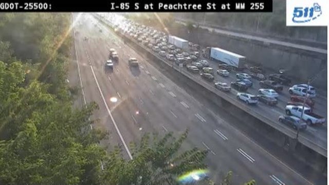 Lanes re-open after crash caused traffic to stop on I-85 north in Atlanta