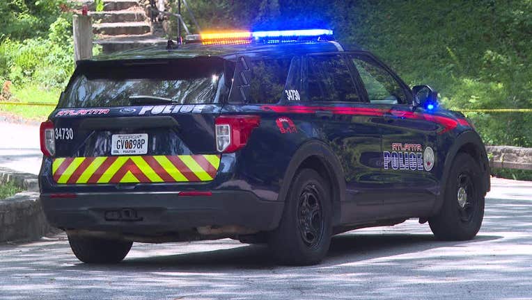 Atlanta police investigate a shooting at Adams Park in southwest Atlanta on June 15, 2022.
