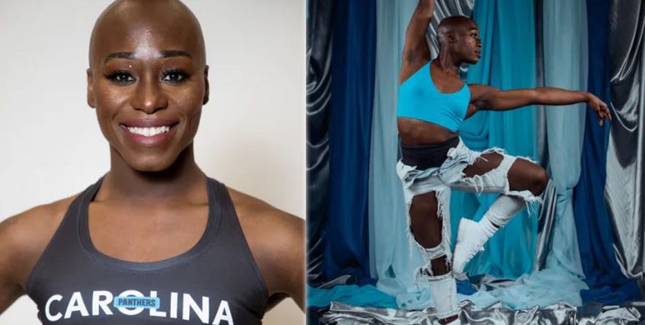 Justine Lindsay the first ever transgender cheerleader for Carolina Panthers  