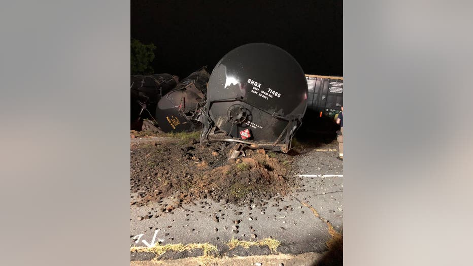 A train details in Ware County, Georgia on June 30, 2022.