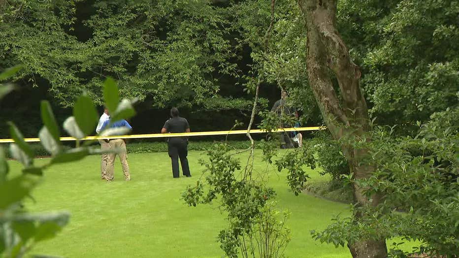 Police investigated a body found near a home on Brookdale Drive.
